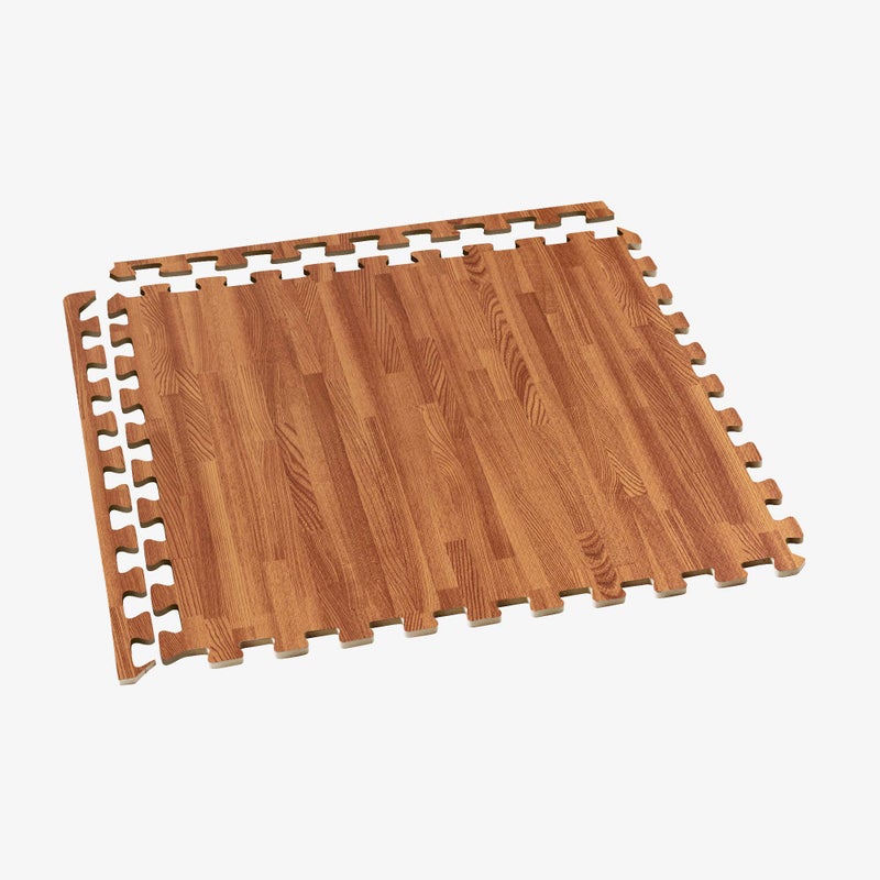 We Sell Mats Forest Floor 5/8 Inch Thick Printed Foam Tiles, Premium Wood Grain Interlocking Foam Floor Mats, Anti-Fatigue Flooring, Mahogany, 16 Sq Ft - Image 4